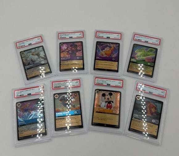 Disney Lorcana Other - Lot of 8 PSA 9 Mint Disney Lorcana Graded Cards
